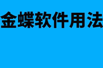 金蝶软件使用说明(金蝶软件用法)