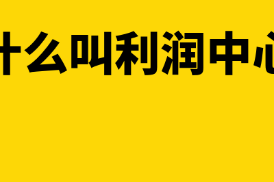 利润中心的定义?(什么叫利润中心)