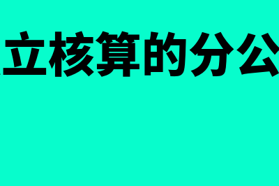 独立核算的分公司怎么缴纳所得税(独立核算的分公司)