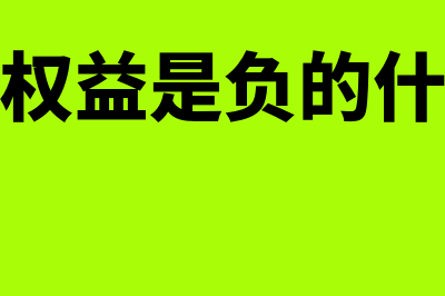 所有者权益是负数表示什么(所有者权益是负的什么意思)