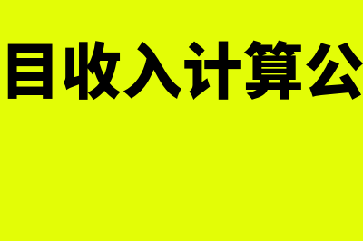 项目收入应该计入什么科目(项目收入计算公式)