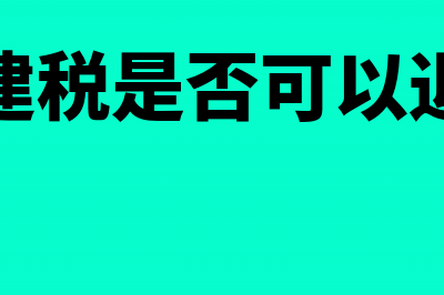 城建税是否可以减半征收?(城建税是否可以退税)