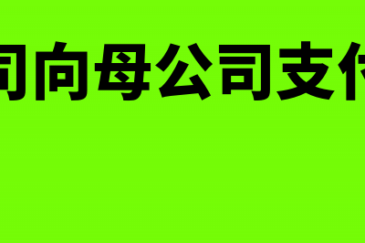 子公司向母公司借款怎么记账(子公司向母公司支付股息)