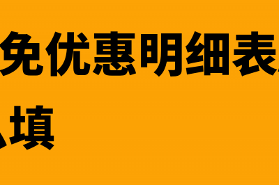 所得减免优惠明细表怎么填(所得减免优惠明细表A107020怎么填)