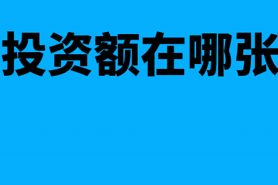 企业投资总额怎么计算(企业投资额在哪张表里)