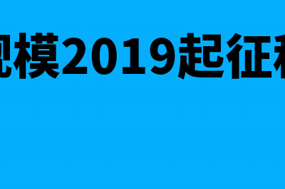 2019小规模申报表如何填写?(小规模2019起征税点)