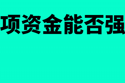 政府专项资金能用做成本费用吗(政府专项资金能否强制执行)