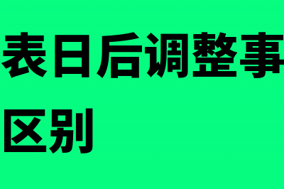 资产负债表日后调整事项会计处理(资产负债表日后调整事项与非调整事项的区别)