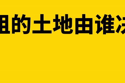 出租的土地由谁缴税(出租的土地由谁决定)