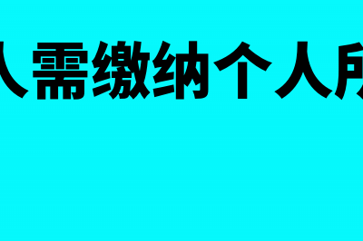 什么人要缴纳个人所得税(什么人需缴纳个人所得税)