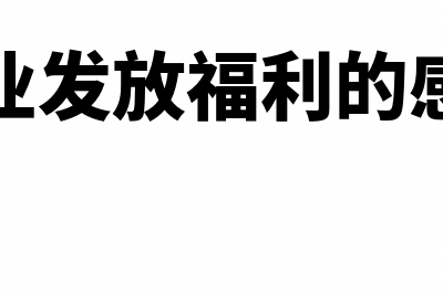 企业发放福利的会计分录(企业发放福利的感言)