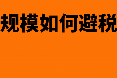 小规模增值税避税方法(小规模如何避税费)