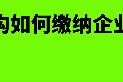 分支机构如何缴纳企业所得税