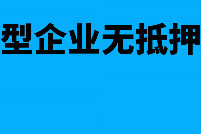 小企业无抵押小额贷款所需资料(中小型企业无抵押借贷)