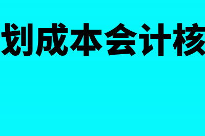 计划成本计价会计分录(计划成本会计核算)