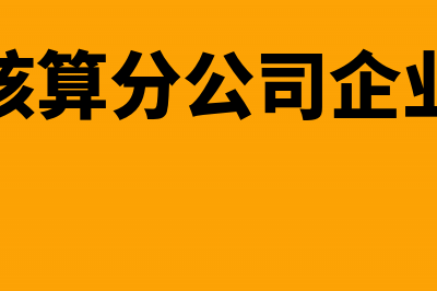 非独立核算分公司能否给总公司开票(非独立核算分公司企业所得税)