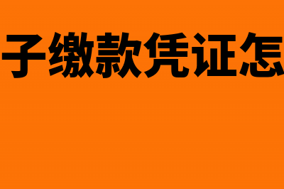 增值税电子缴款单凭证怎么做分录(增值税电子缴款凭证怎么下载打印)