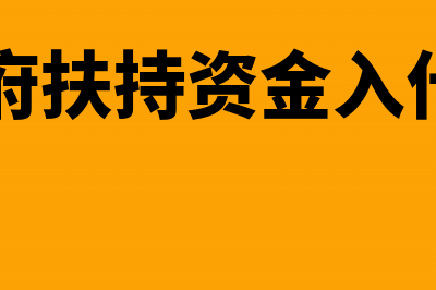 收到政府扶持资金专管专用怎么做分录?(收到政府扶持资金入什么科目)