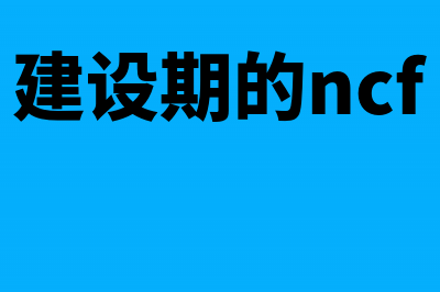 企业建设期购买的电脑怎么入账(建设期的ncf)