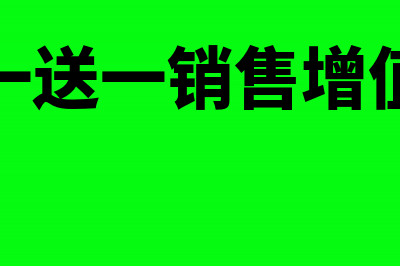 买一送一增值税入账金额处理(买一送一销售增值税)